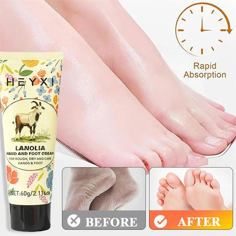 Lanolin Hand & Foot Cream Long-lasting Moisturizing Gentle Repair Chapped Skin Relieve Dryness Nourishing Smooth Skin Care Cream Peaceful Pleasures Health and Wellness