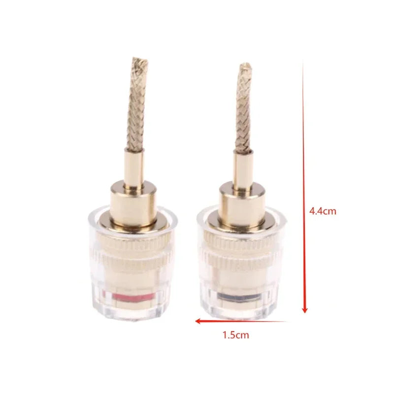 4mm Banana to 2mm Pin HIFI Adapter – Gold-Plated (2/4 Pack)