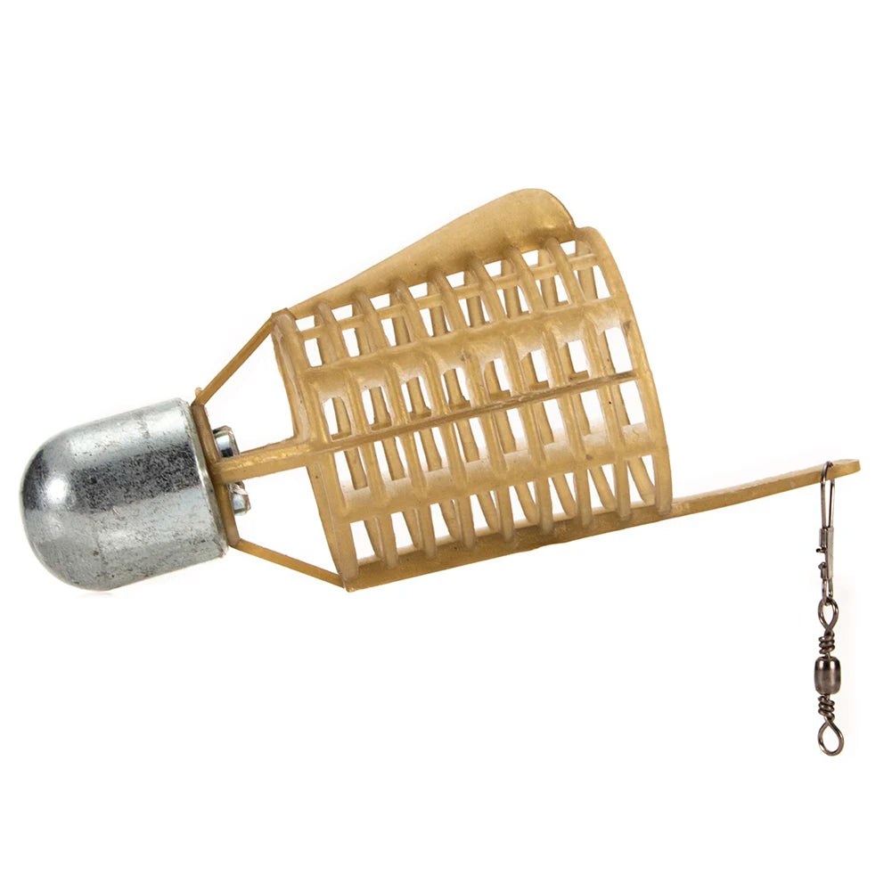1Pcs Fishing Feeder Bait Cage ABS with Iron Head 20/30/40/50g Portable Thrower Carp Fishing Feeder Basket Holder Peaceful Pleasures Health and Wellness