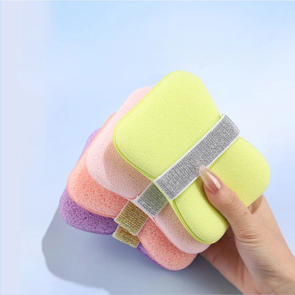 1-4PCS Color Sponge Soap Bag Bath Cleansing Foaming Net Pouch Body Exfoliating Scrubber Sponges Bathroom Nylon Soap Pocket Peaceful Pleasures Health and Wellness Random 4PCS