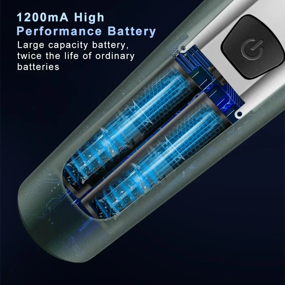 Electric Shaver Waterproof Electric Trimmer Razor Wet And Dry Use Rechargeable Battery Rotary Shavers Machine Shaving For Men Peaceful Pleasures Health and Wellness