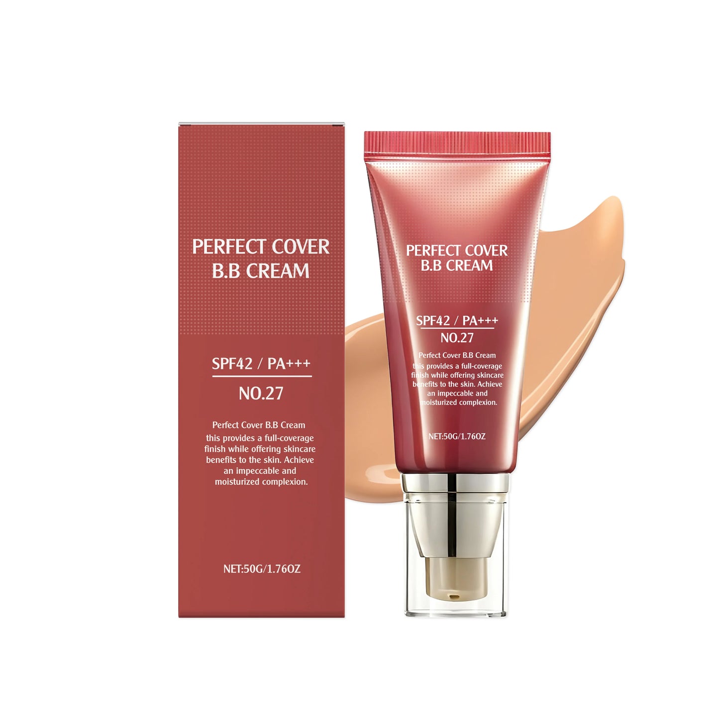 Moisturizing BB Cream Concealer – UVA Block & Blemish Cover 50g BB Cream Concealer Peaceful Pleasures Health and Wellness Light Coffee