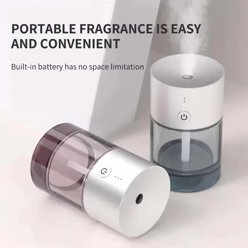 Car Essential Oil Diffuser Electric Fragrance Oil Diffuser Car Air Freshener Waterless Rechargeable Ultrasonic Mini Air Purifie Peaceful Pleasures Health and Wellness