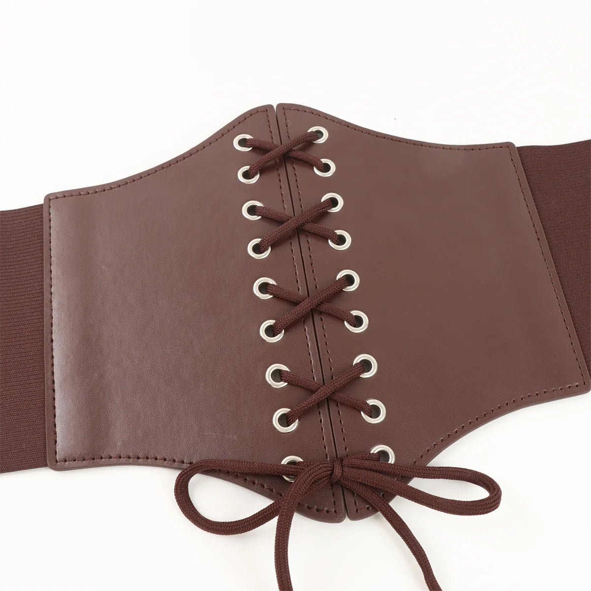 Faux Leather Corset Women Lace Up Sexy Body Shapewear Goth Clothing