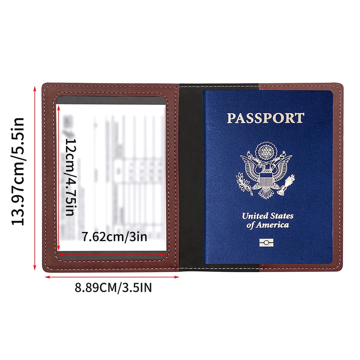 Leather Passport Cover & Card Holder Wallet – Unisex Travel