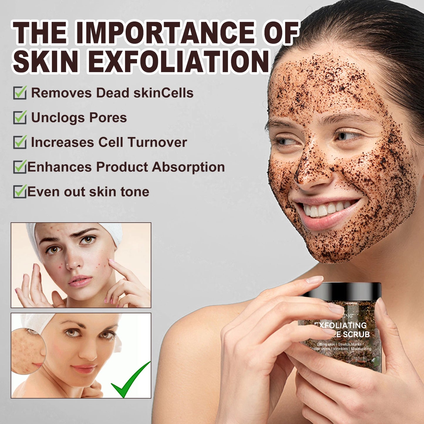 Jaysuing Coffee Facial Scrub | Natural Exfoliating & Brightening