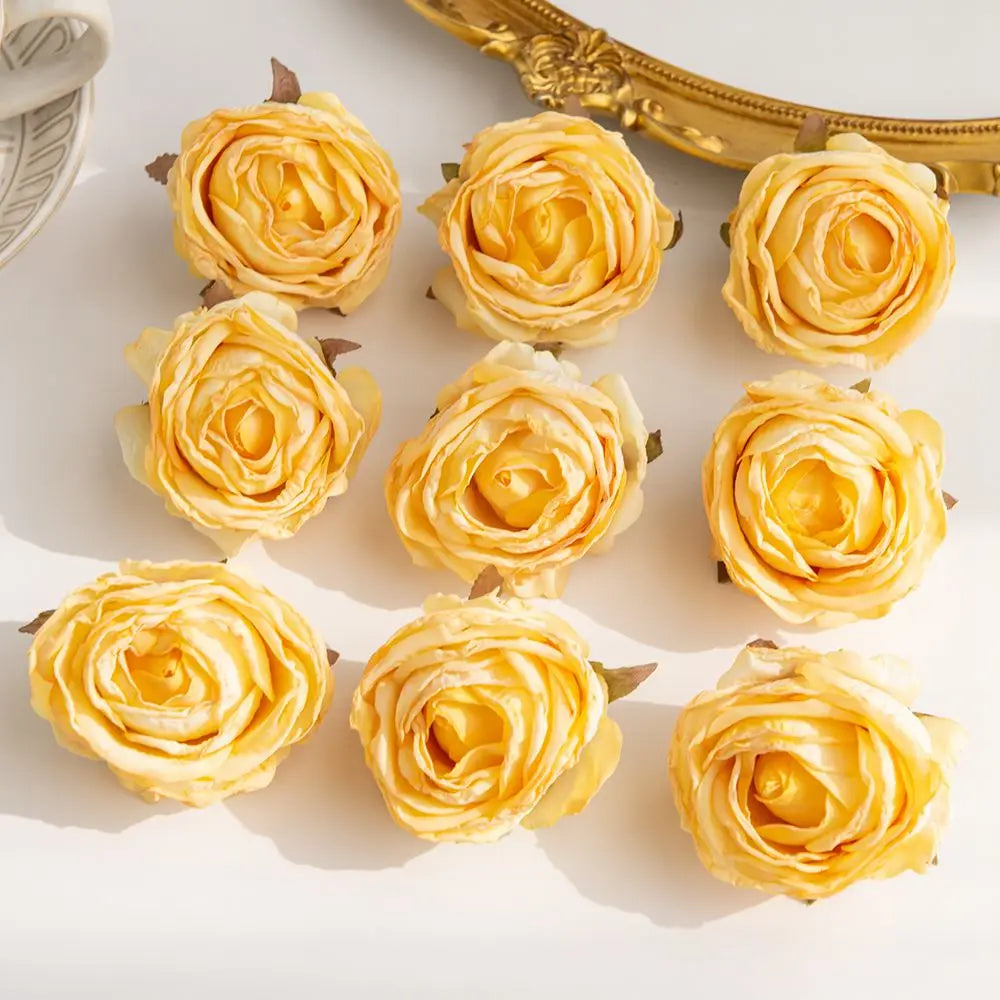 Silk Rose Artificial Flowers – Wedding, Home & Garden Decor Artificial Silk Flowers Peaceful Pleasures Health and Wellness color8 3pcs