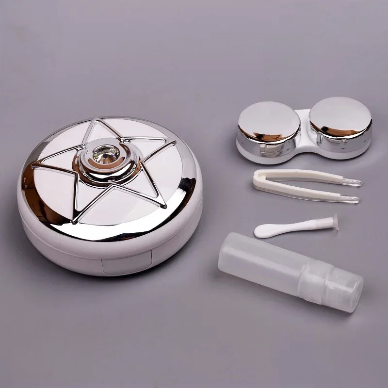 New Contact Lens Box Contact Lens Companion Box Care Box Star Diamond Series Storage Practical Portable Contact Lens Storage Box Peaceful Pleasures Health and Wellness