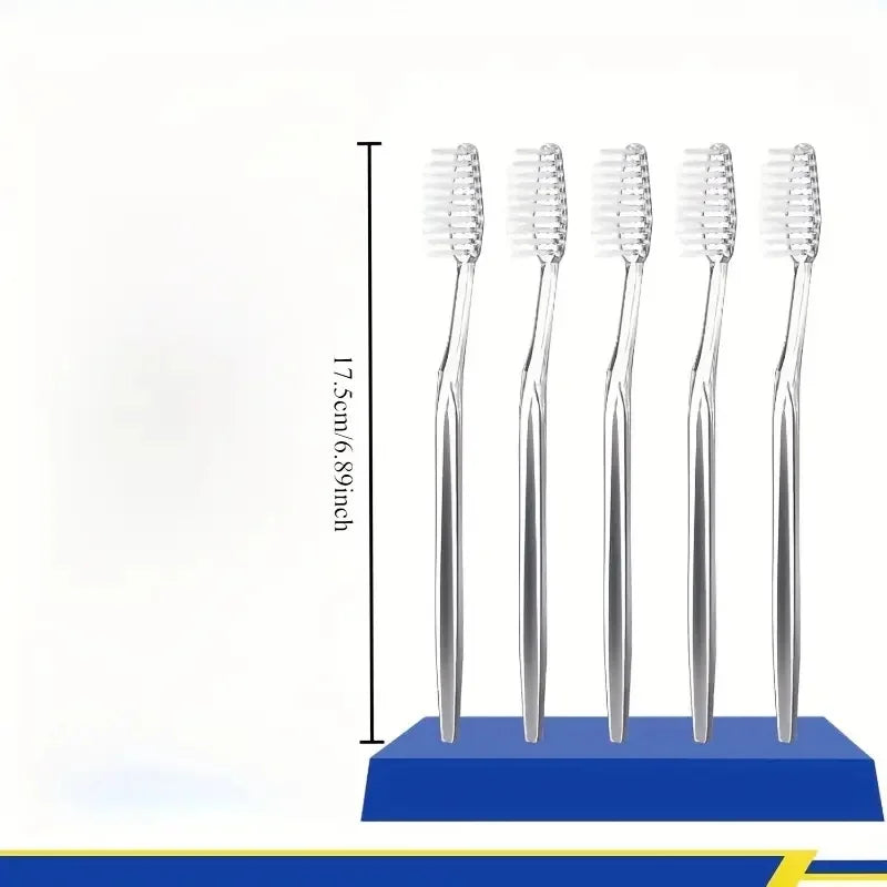 100/200Pcs Individually Packaged Disposable Travel Toothbrushes, Soft Bristles Suitable for Adults and Camping, Hotel Guest Toiletries (Silver) Peaceful Pleasures Health and Wellness
