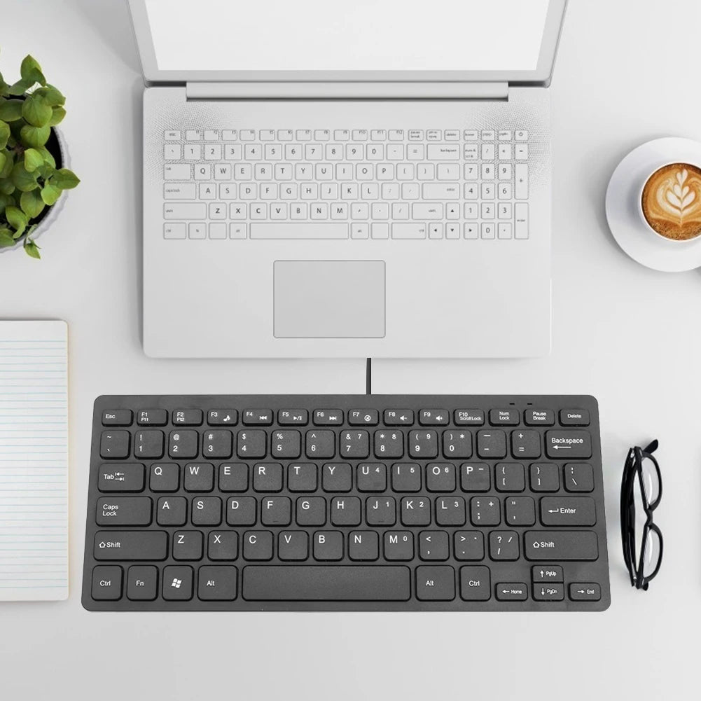 Hot Sale Keyboard Delicate Design K1000 10 inch Ultra Thin 78 Keys Wired Keyboard Mini USB Slim PC Keyboard Keypad Peaceful Pleasures Health and Wellness