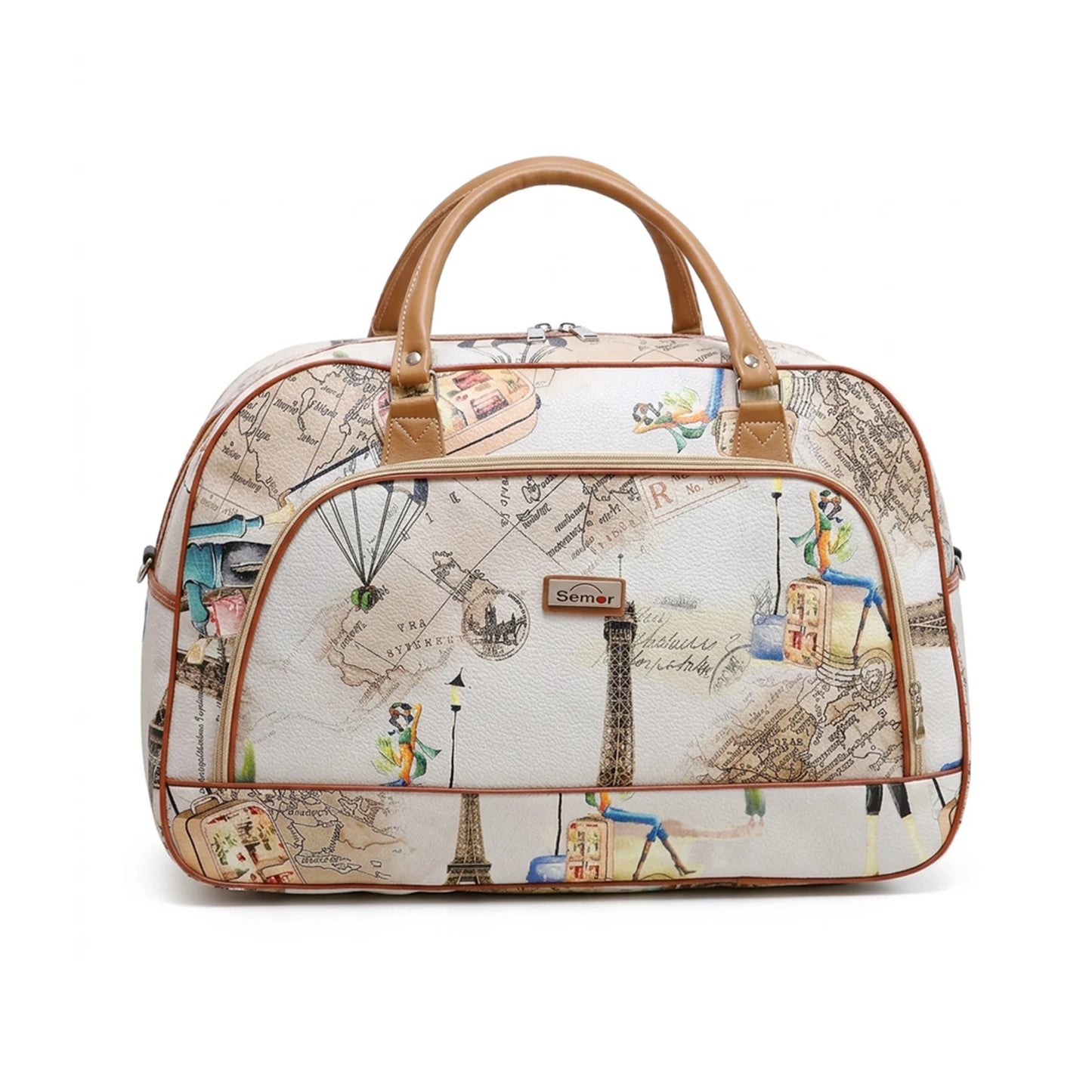 Waterproof PU Leather Travel Bag for Short Trips Durable and Lightweight with Adjustable Shoulder Strap Peaceful Pleasures Health and Wellness Big tower s