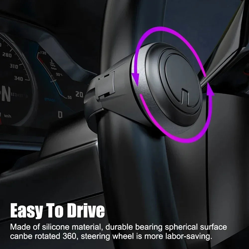 Steering Wheel Spinner Knob | Universal One-Handed Control
