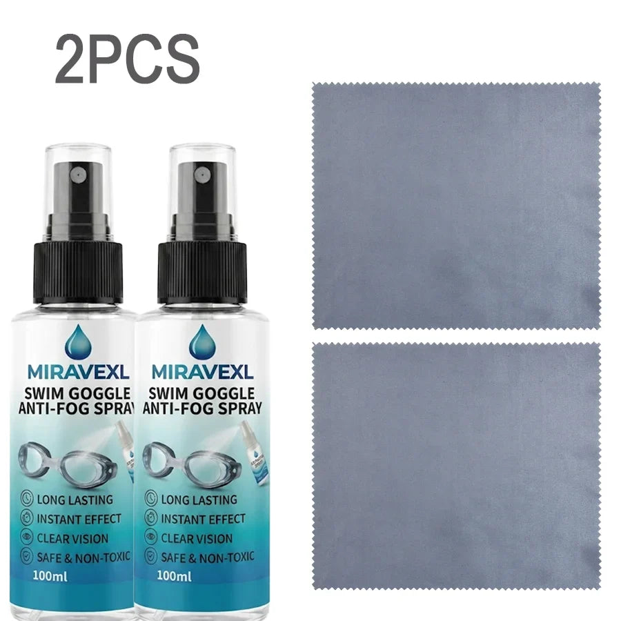 MIRAVEXL Anti-Fog Spray for Swim Goggles & Diving Masks 100ml