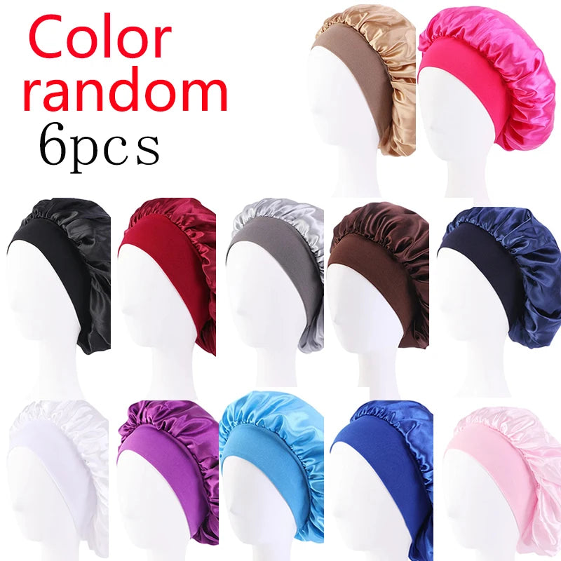Women's Satin Sleep Bonnet | Wide Brim, Elastic Band Hair Care