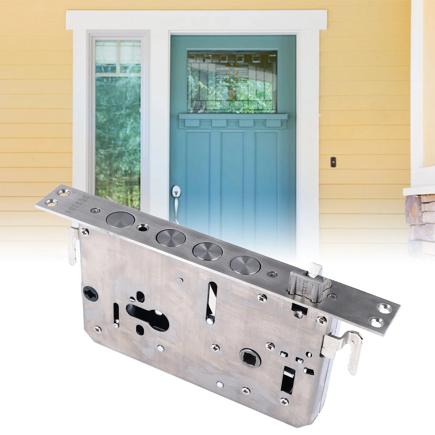 Door Locking Cylinder Multifunctional Mechanical and Fingerprint Door Mortise Deadlock Door Locking Cylinder Insert Lock Body Peaceful Pleasures Health and Wellness