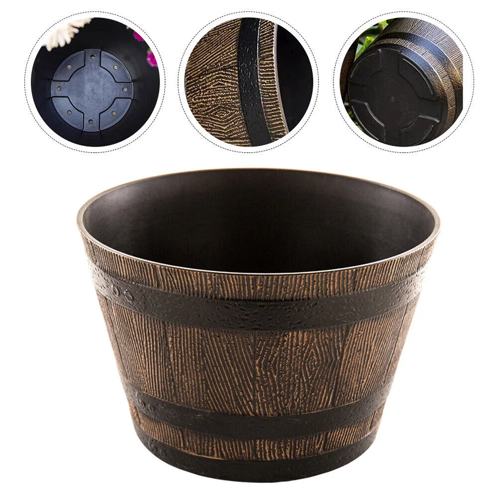 Garden Whiskey Bucket Succulent Flowerpot Indoor Outdoor Planting