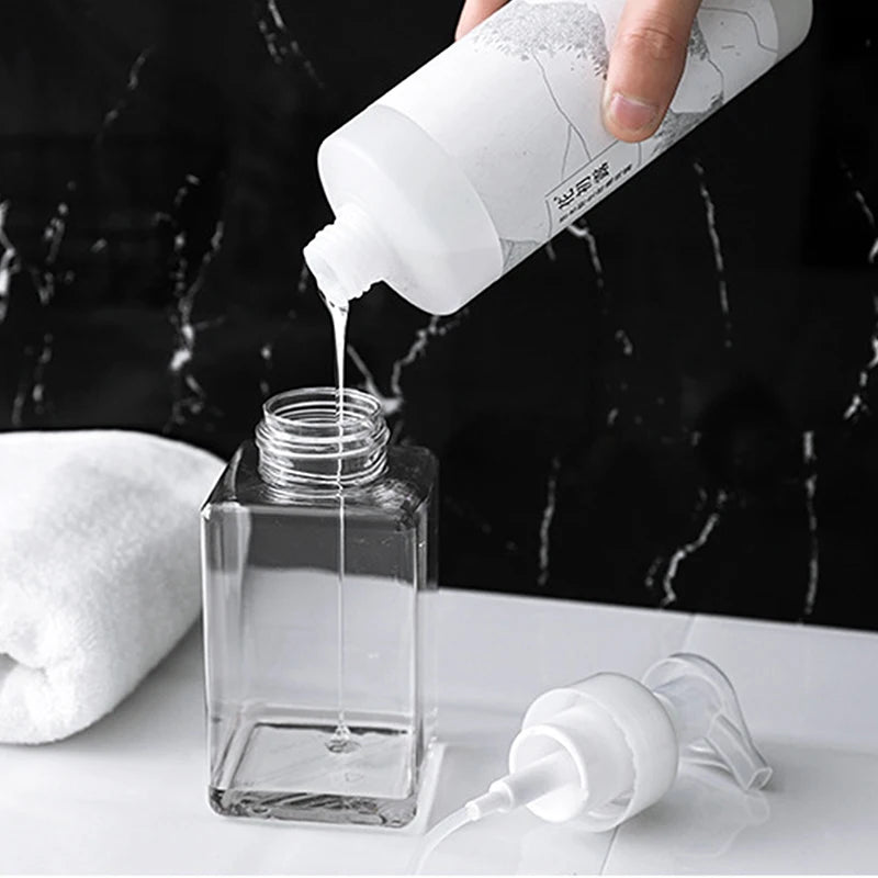 250/450ml Transparent Large Foam Dispenser Plastic Pump Bottles Mini Empty Soap Refillable Bottle For Travel Shampoo Bottles Peaceful Pleasures Health and Wellness