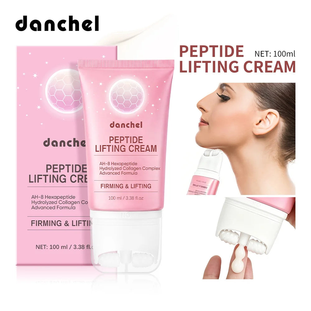 AH-8 Peptide Lifting Neck Cream Double Roller Massager Smooth Neck Lines Moisturizing Lifting Brighten Even Skin Tone Neck Cream Peaceful Pleasures Health and Wellness NECK CREAM
