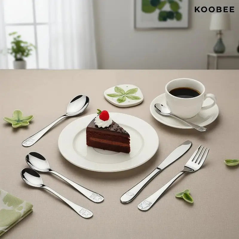 Kids Bear Flatware Set – Stainless Steel Fork Spoon & Knife