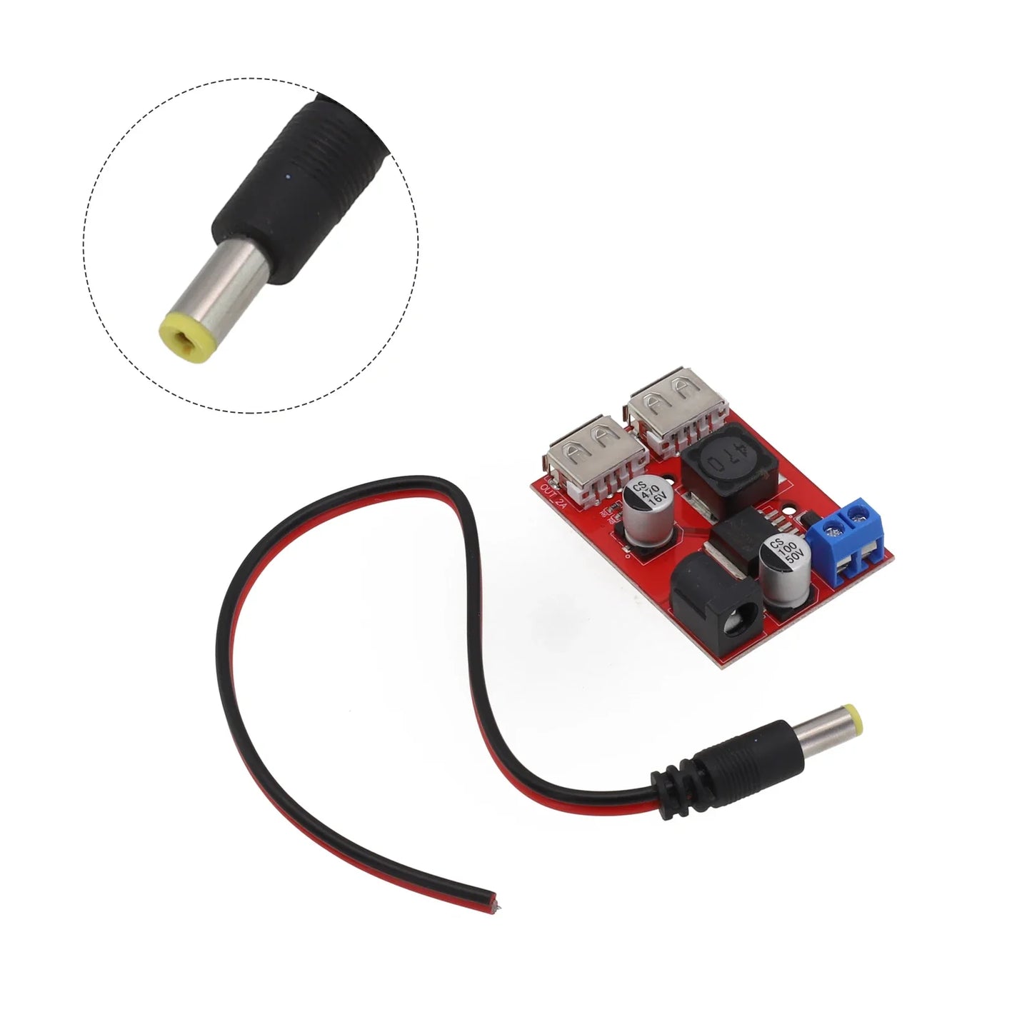 DC-DC Step-Down Converter Dual USB 5V 3A | 6V–40V Input