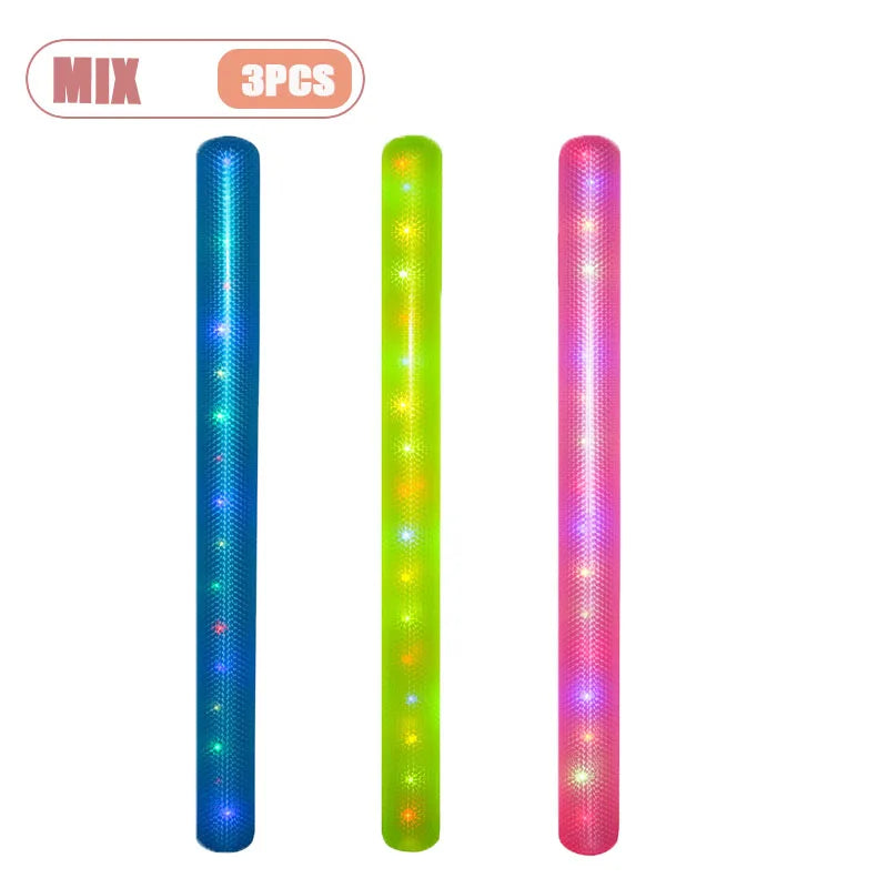 Inflatable LED Pool Noodle Float Stick – 1-3 Pack Kids & Adults