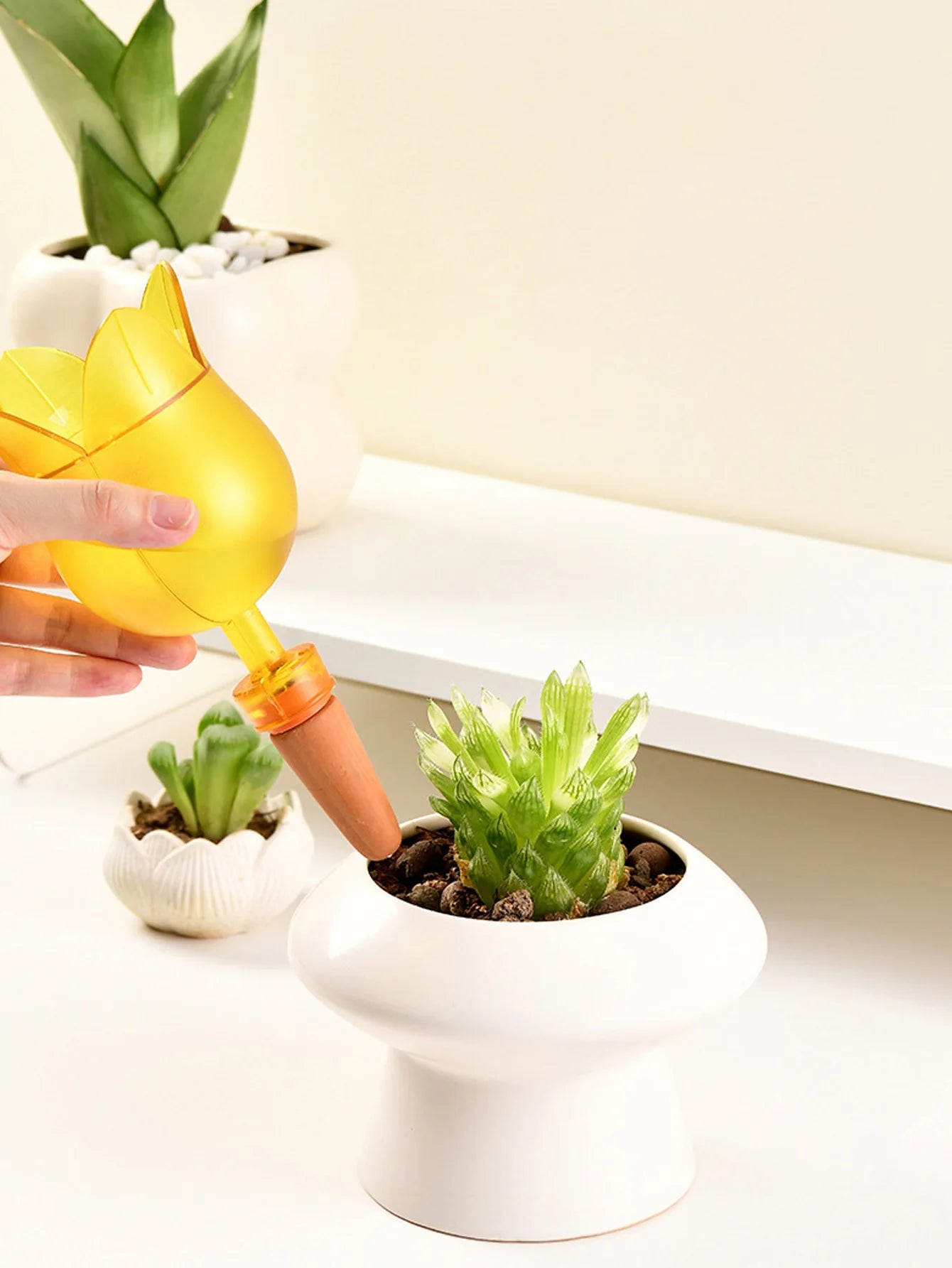 1PCS Flower shape Automatic Plant Watering Insert Effortless Self Watering Device Drip Irrigation System For Indoor Outdoor Peaceful Pleasures Health and Wellness