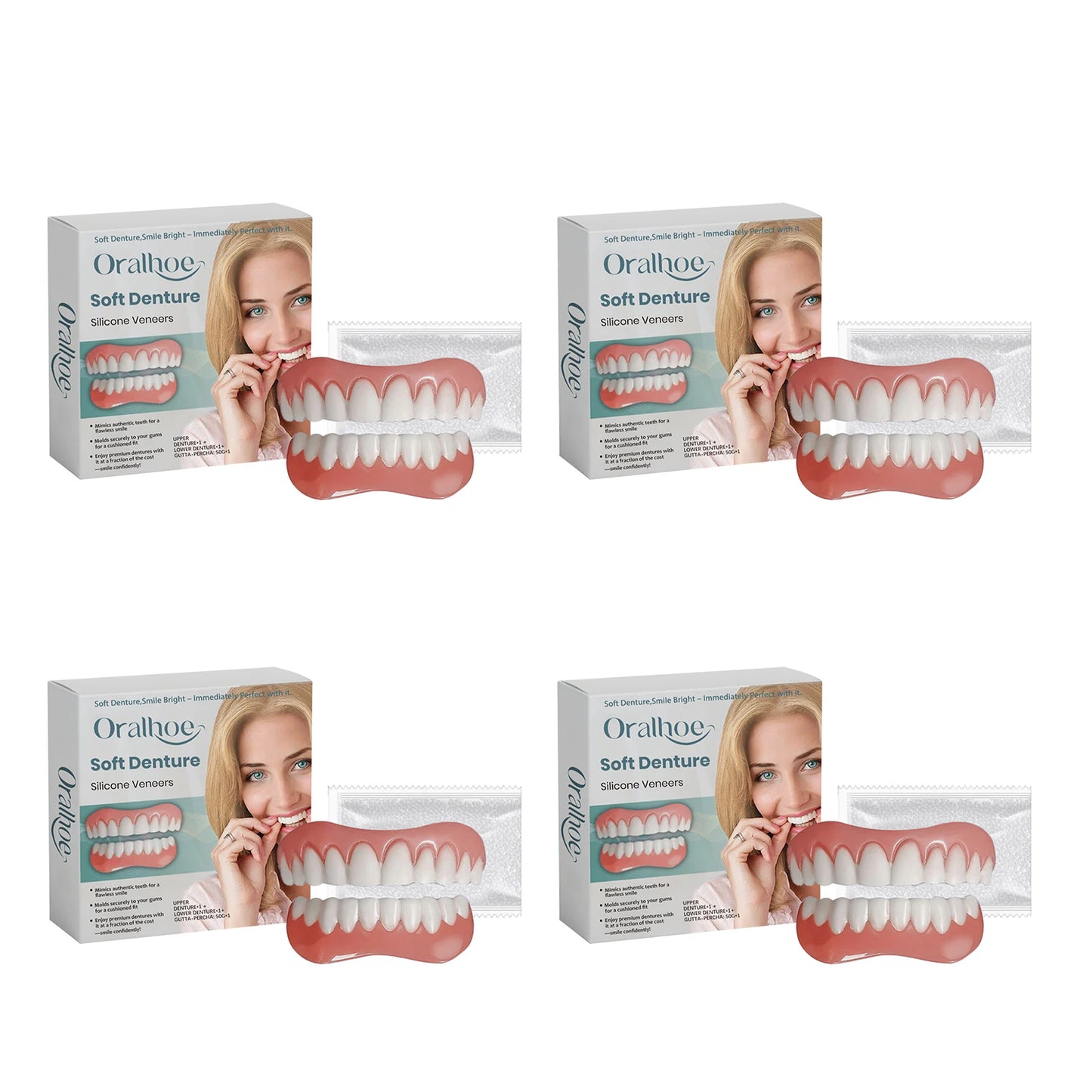 Soft Silicone Temporary Tooth Veneers Smile Correction Kit