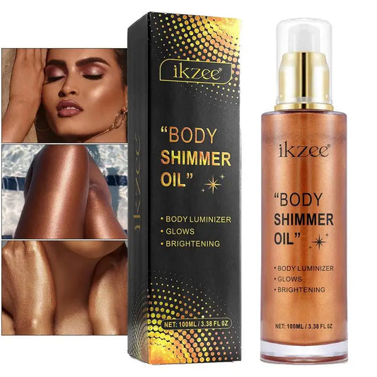 Body Shimmer Oil – Radiant Glow Highlighter Lotion All Skin Tones Body Shimmer Highlighter Oasis Select