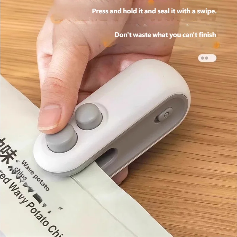 Mini Sealing Machine USB Rechargable Heat Sealer Storage Bag Plastic Package Food Sealer Clip Bag Handheld Food Heat Sealer Peaceful Pleasures Health and Wellness