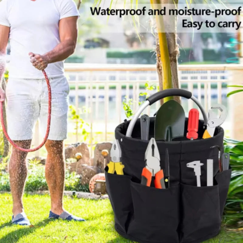 Oxford Cloth Portable Foldable Hand-held Storage Basket Outdoor Large Capacity Picnic Basket Clean Supplies Storage Bag Toolkit Peaceful Pleasures Health and Wellness