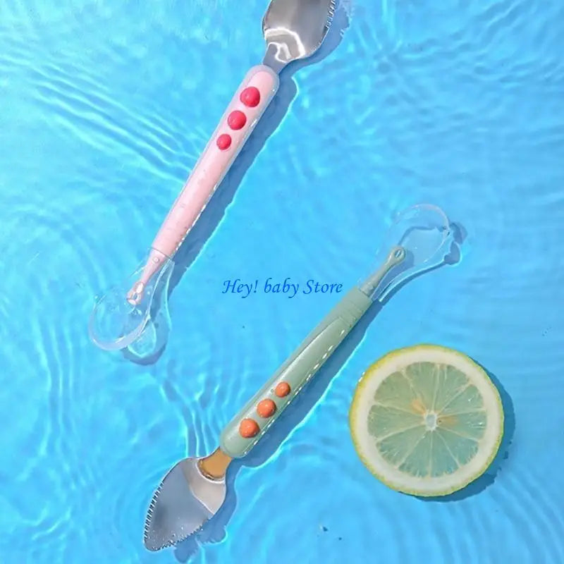 Double-Head Baby Silicone Spoon | Safe BLW Feeding Spoon