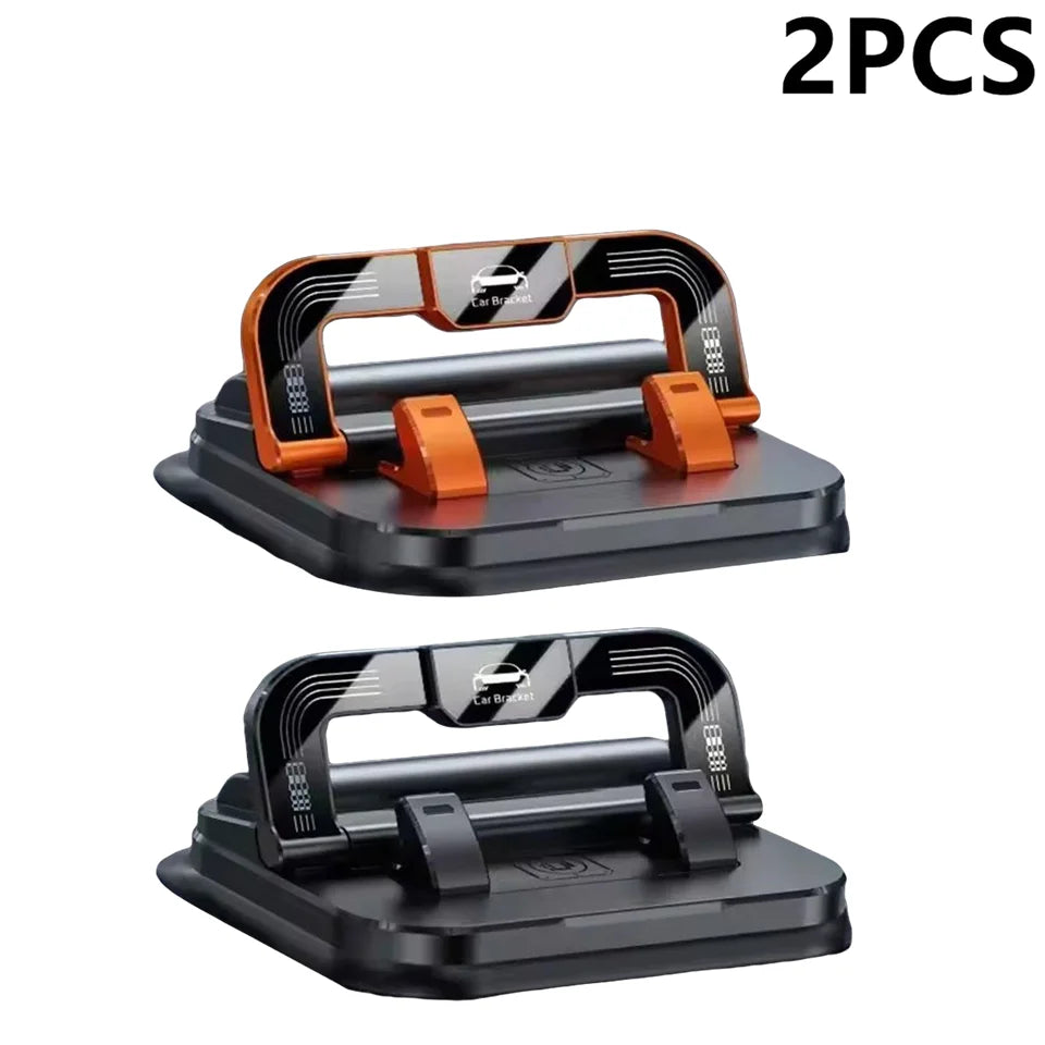 2-in-1 Dashboard Car Phone Holder with 360° Rotation & Number Plate