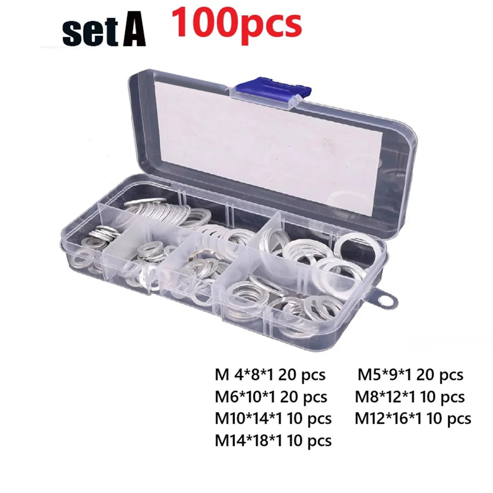 Flat Ring Seal Gasket Fastener Assortment Packing List Electrical