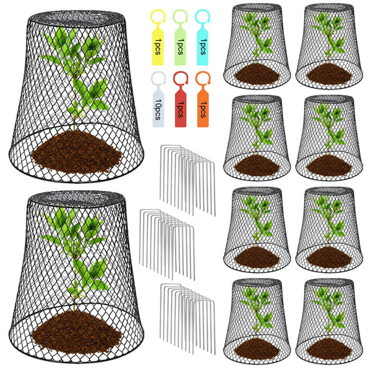 5/10pcs Wire Plant Protection Cover Garden Roof Seedlings Fruit And Vegetable Protection Cage Prevent Rabbits Chickens Squirrels Peaceful Pleasures Health and Wellness A
