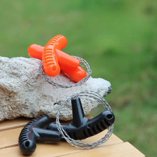 PP Handle Camping Portable Emergency Steel Wire Rope Chain Saw Outdoor Travel Hand Tools Wire Saw Equipment Survival Supplies ﻿ Peaceful Pleasures Health and Wellness