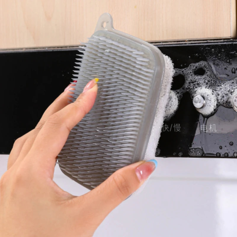 2/4pcs Kitchen Silicone Sponge Dish Washing Scrubber Household Cleaning Sponge Kitchen Gadgets Brush Accessories For Dishes Peaceful Pleasures Health and Wellness