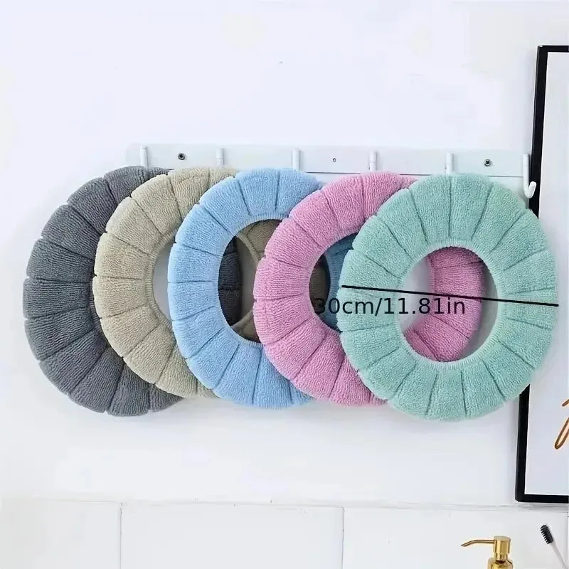 Plush Toilet Seat Cover Cushion – Warm Soft Pad 1/2/4 PCS