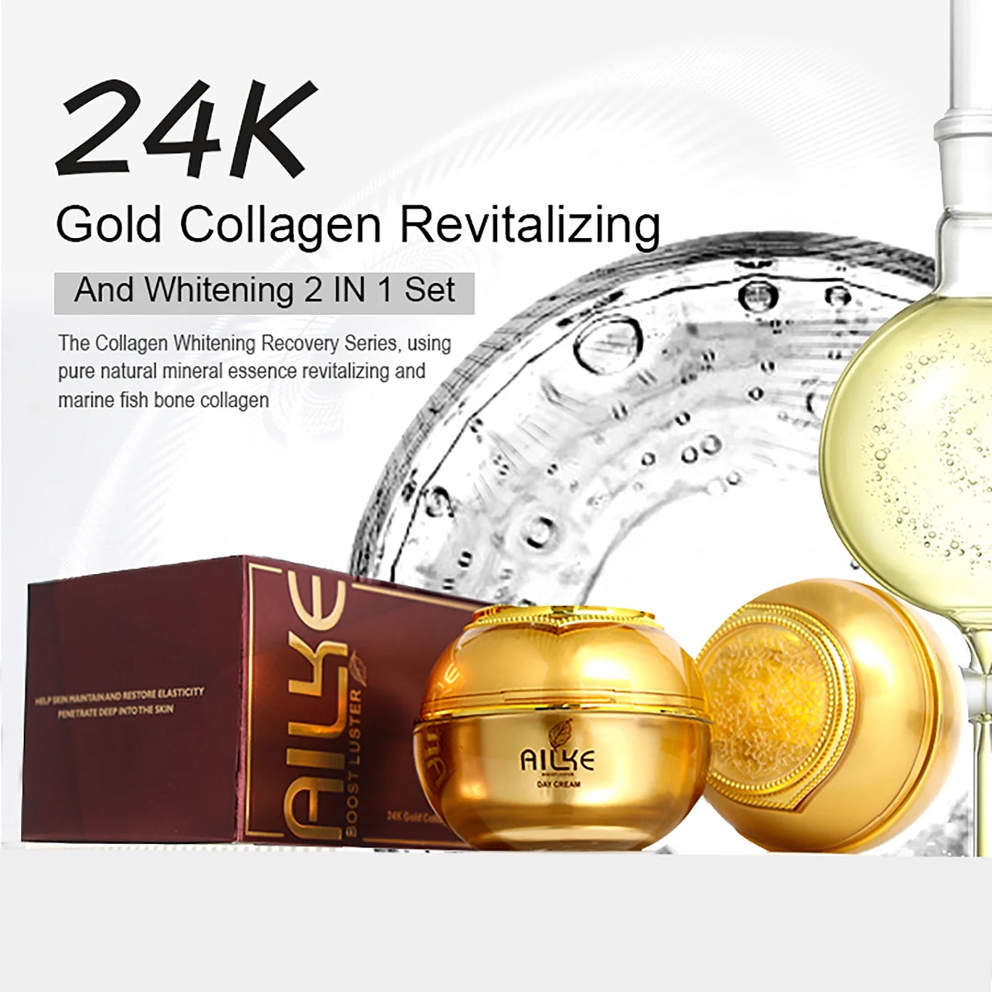 AILKE Collagen Whitening Cream – Dark Spots & Anti-Aging