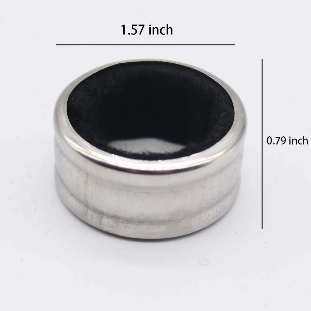 Stainless Steel Wine Bottle Collars Classy Wine Collar Drip Rings Simple and Durable Wine Drop Stoppers with Velvet Felt Inside Peaceful Pleasures Health and Wellness