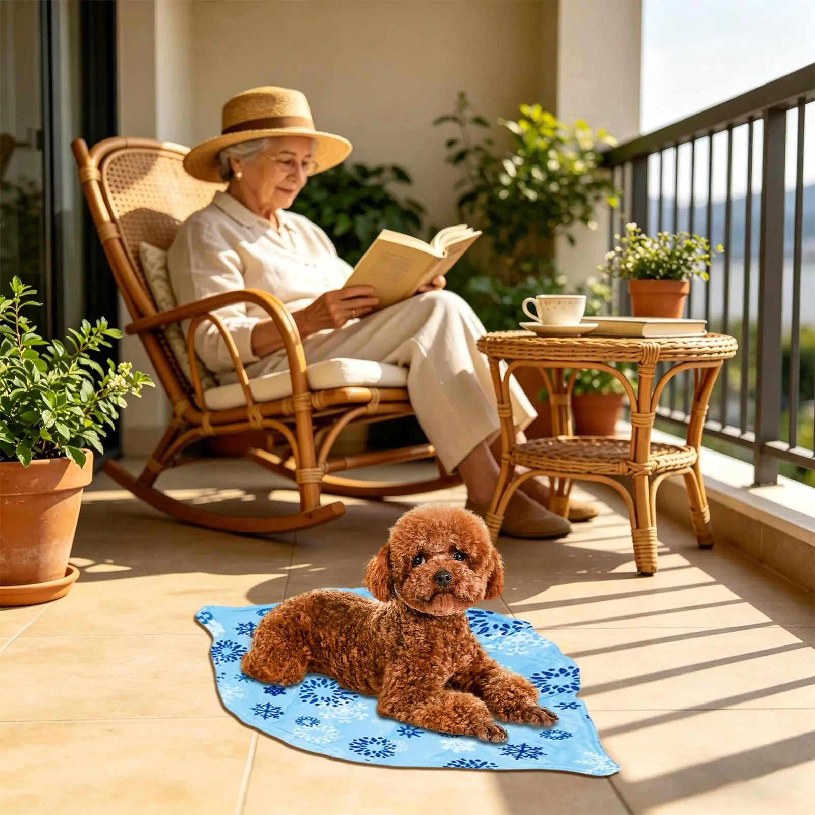 Pet Cooling Pad for Dogs & Cats, Summer Sleeping Mat Cool Mat for Floor Crate Kennel Patio Outdoor Travel Car Camping Peaceful Pleasures Health and Wellness