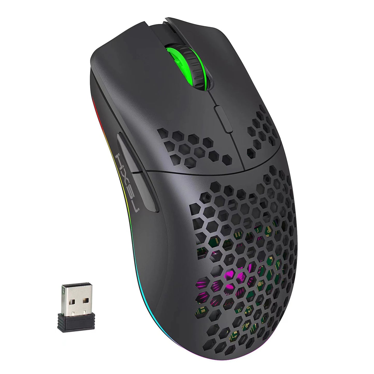 HXSJ T66 RGB Wireless Gaming Mouse | 2.4G, 3600 DPI, Ergonomic