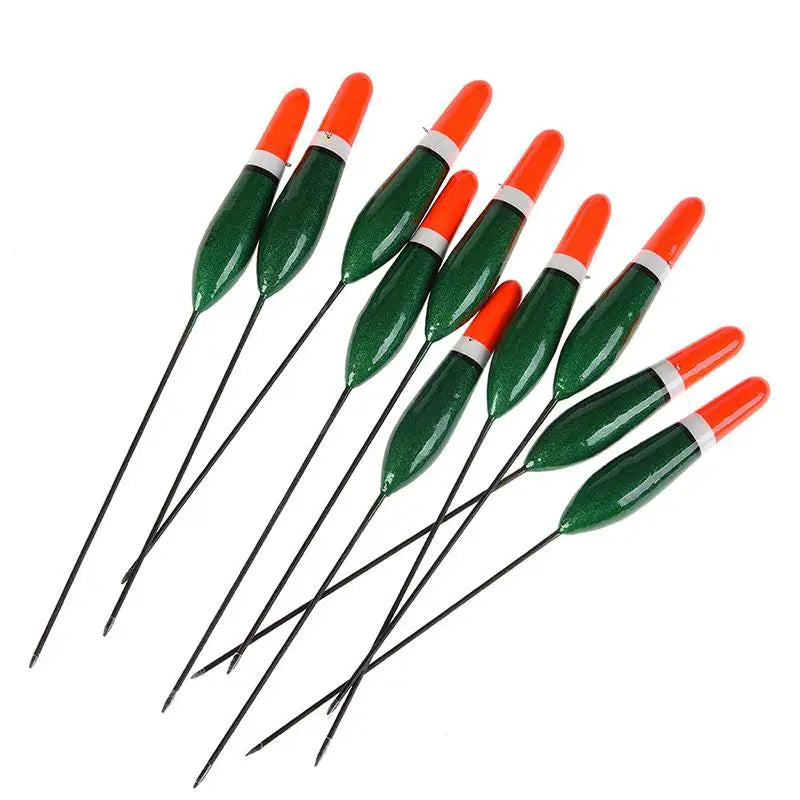 10pcs Fishing Float Set, Lightweight Wooden Fishing Floats, High Sensitivity Bite Indicator, Ideal for Anglers & Beginners Peaceful Pleasures Health and Wellness green 1set