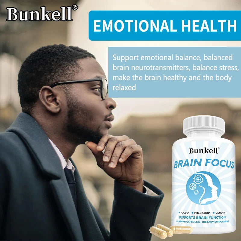 Brain Supplement with Bacopa Monnieri 300mg - Boost Memory, Focus & Cognitive Function, Nootropic Brain Support, 120 Capsules Peaceful Pleasures Health and Wellness