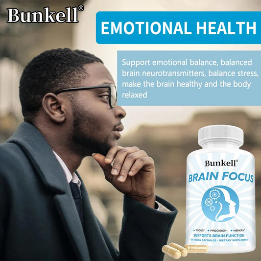 Brain Supplement with Bacopa Monnieri 300mg - Boost Memory, Focus & Cognitive Function, Nootropic Brain Support, 120 Capsules Peaceful Pleasures Health and Wellness
