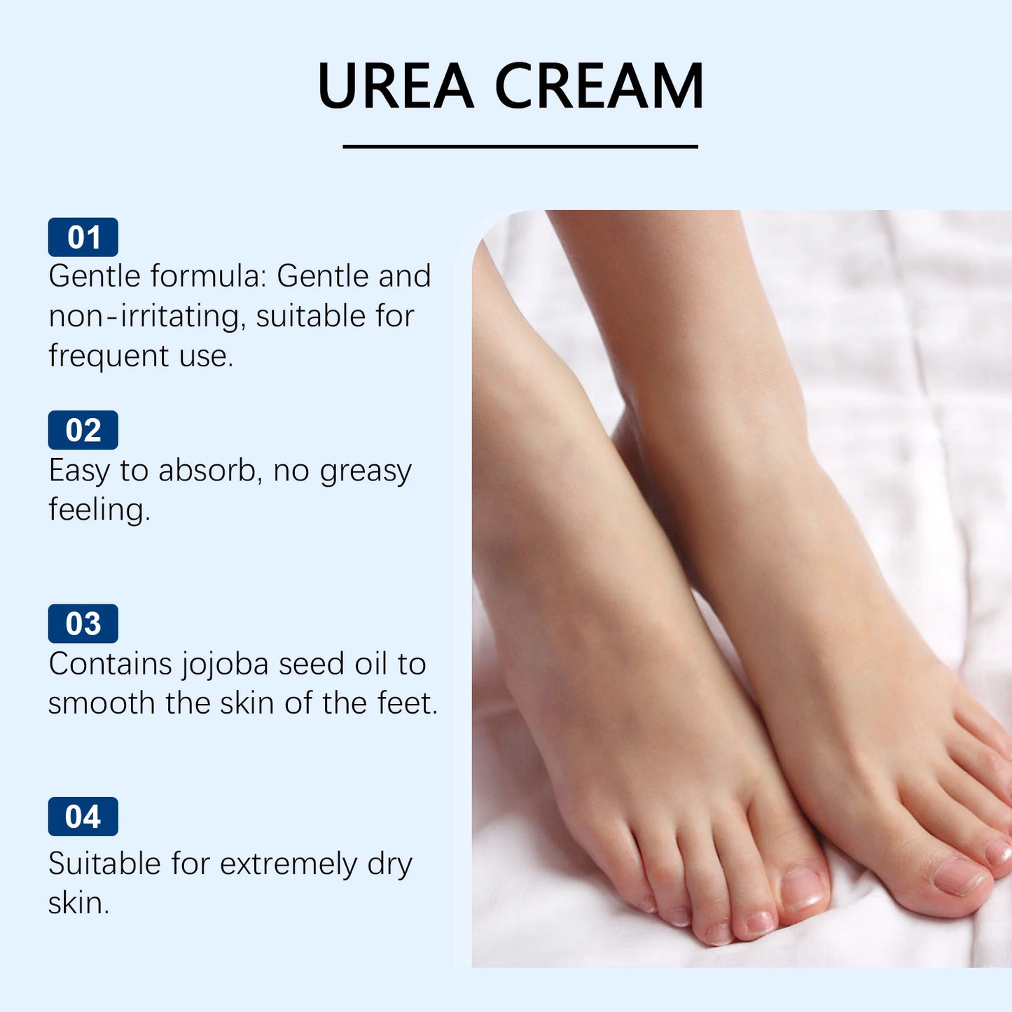 OceAura 40% Urea Foot Cream for Dry Cracked Heels – 85g