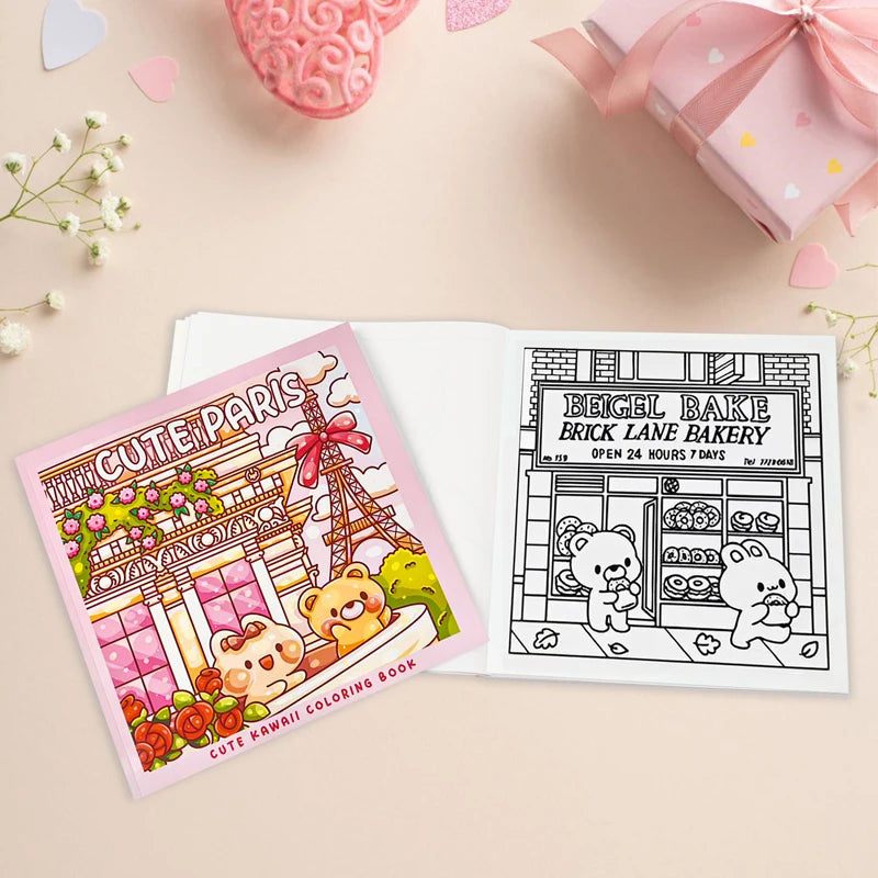 Adult Teen Coloring Book Comfy Patterns Bold Easy Cute Cartoon