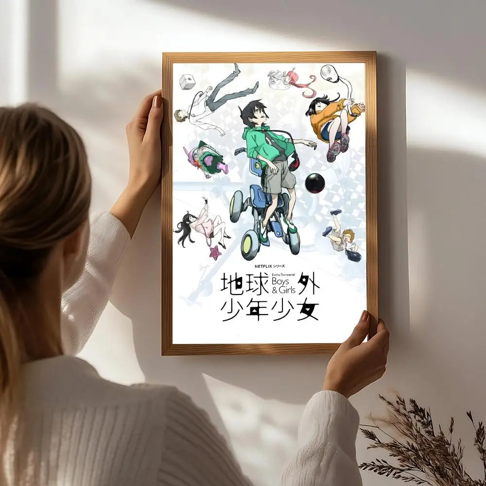 The Orbital Children Anime Poster – HD Waterproof Wall Art Anime Wall Poster Peaceful Pleasures Health and Wellness White7 21X30cmNoframe