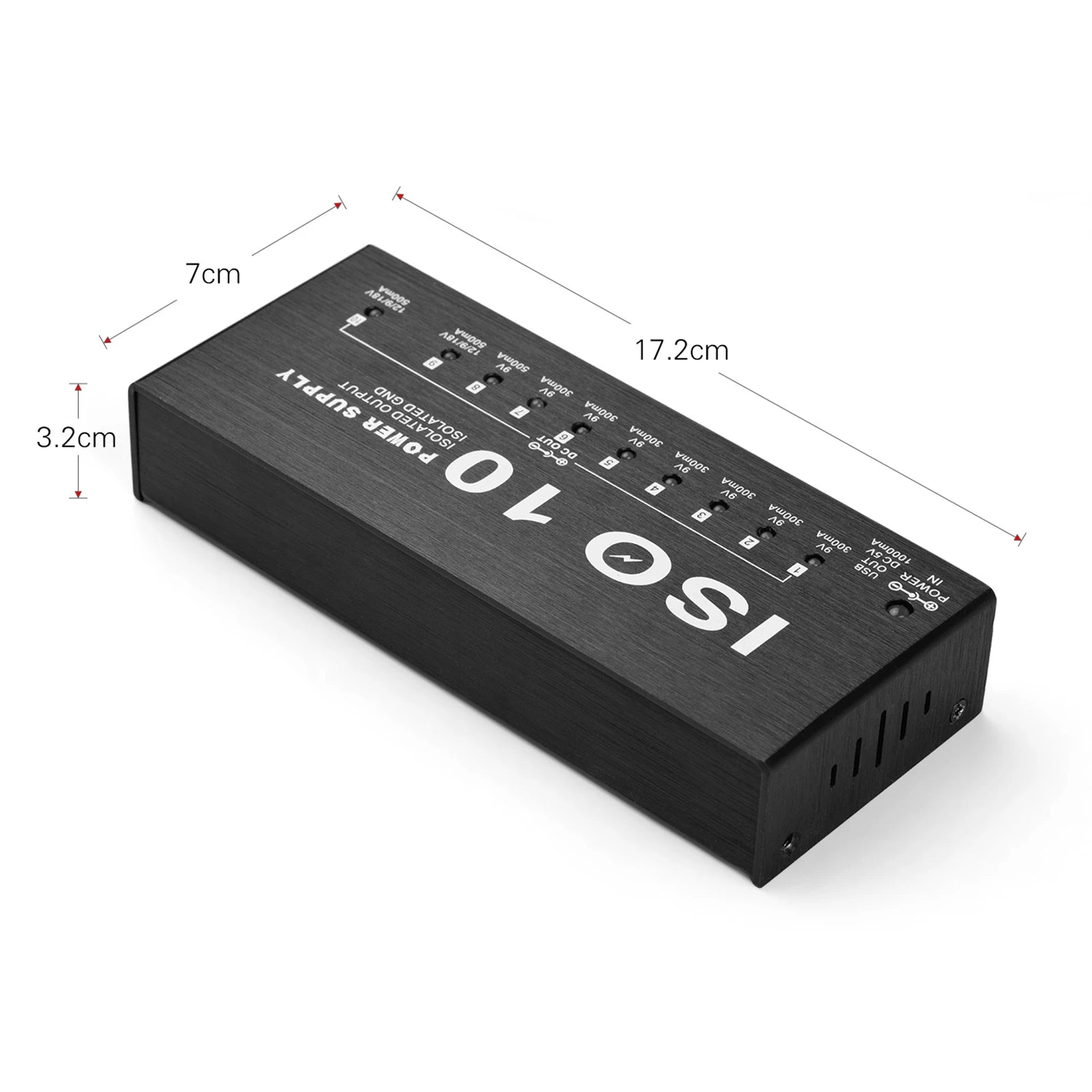 MOSKYAudio ISO-10 Portable Guitar Effect Power Supply Station 10 Isolated DC Outputs & One 5V USB Output for 9V 12V 18V Guitar Peaceful Pleasures Health and Wellness