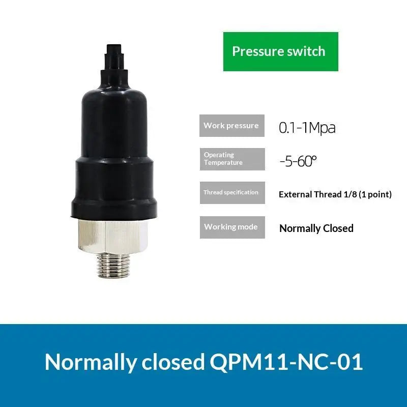 QPM11 Air Pressure Switch G1/8 G1/4 NO NC 0.1-1MPa Diaphragm Pressure Switch Peaceful Pleasures Health and Wellness QPM11 NC 01 outer