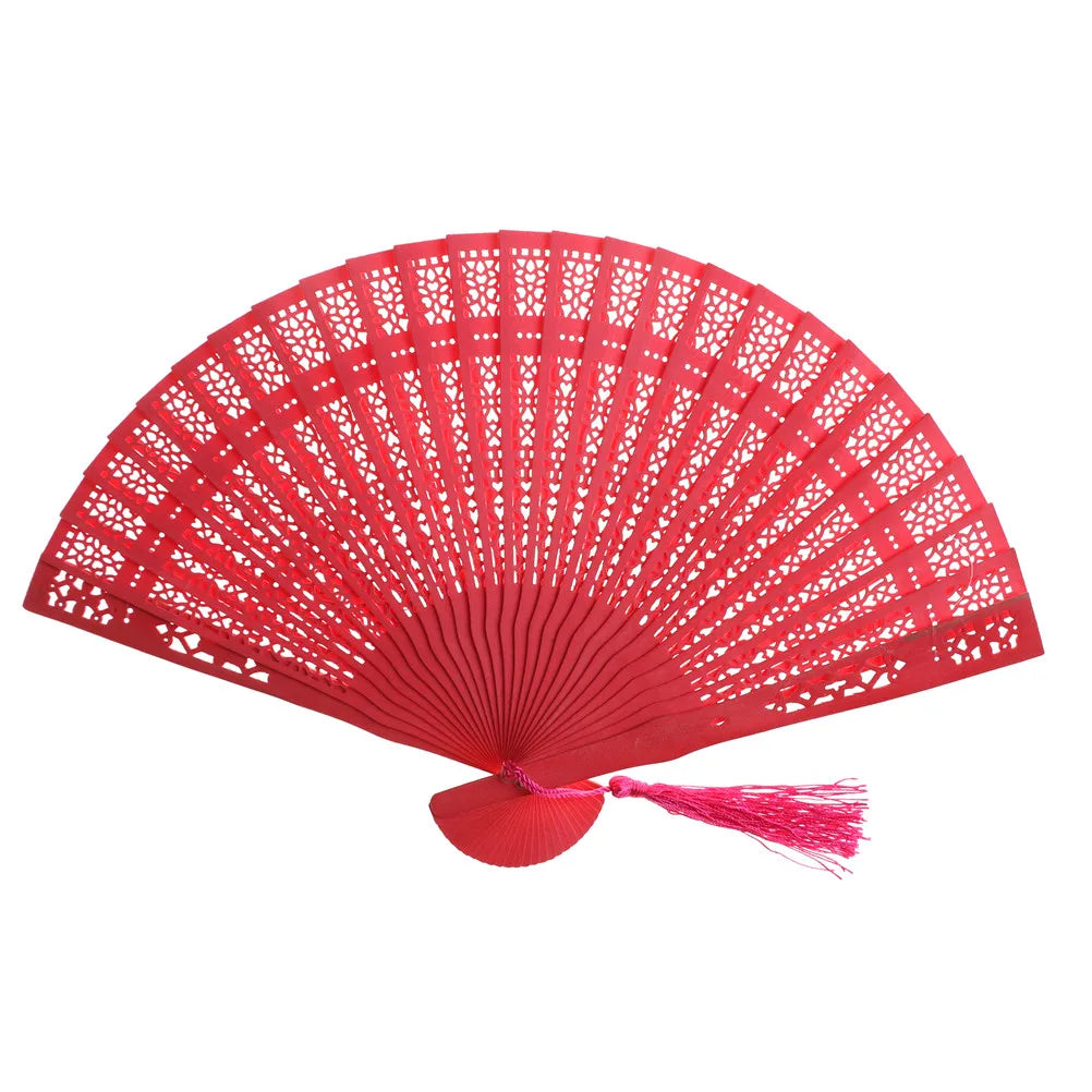 Chinese Bamboo Folding Hand Fan – Wood Pocket Fan for Wedding